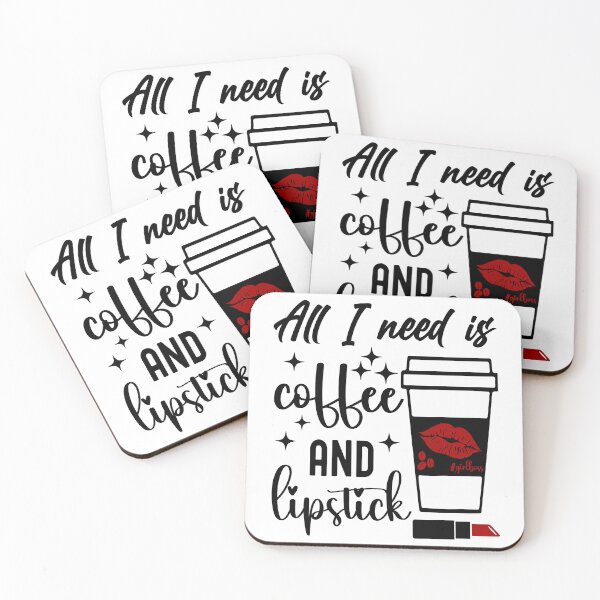 Item preview, All I need is Coffee and Lipstick | Red Lipstick designed and sold by PearlMoonGrapes.