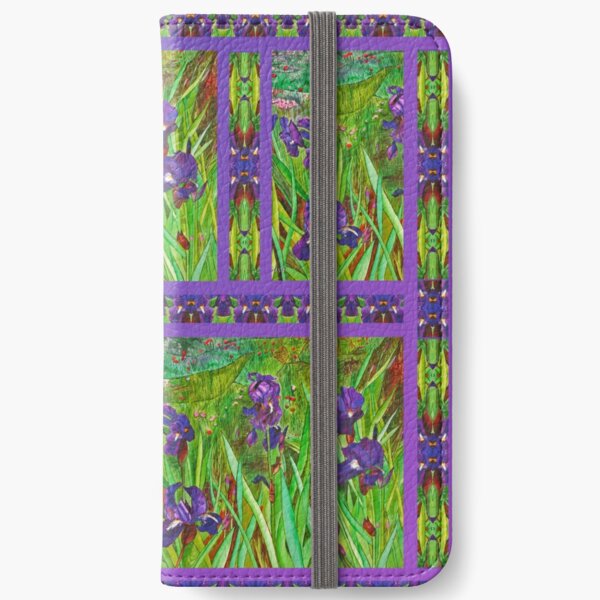 Irises in The Purple field iPhone Wallet