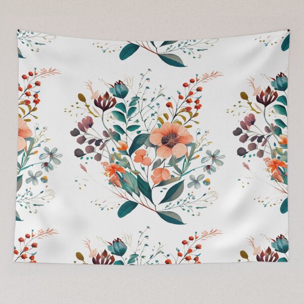 Item preview, Vibrant Abstract Watercolor Botanical Flowers  designed and sold by crickmonster.