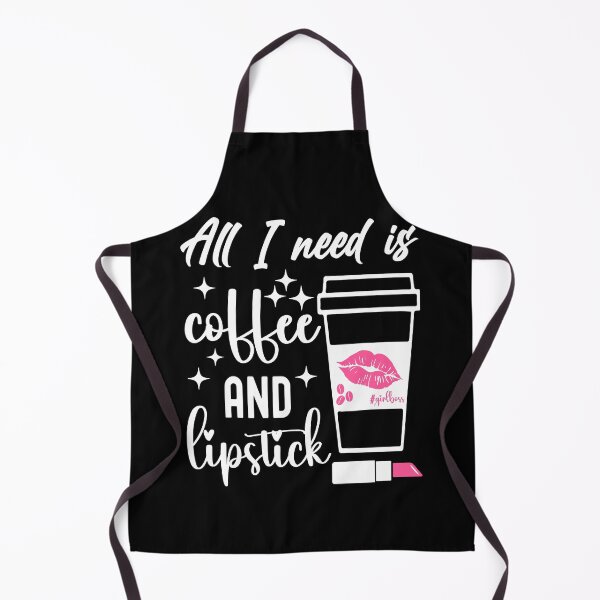 Item preview, All I need is Coffee and Lipstick | Pink Lipstick - Black designed and sold by PearlMoonGrapes.