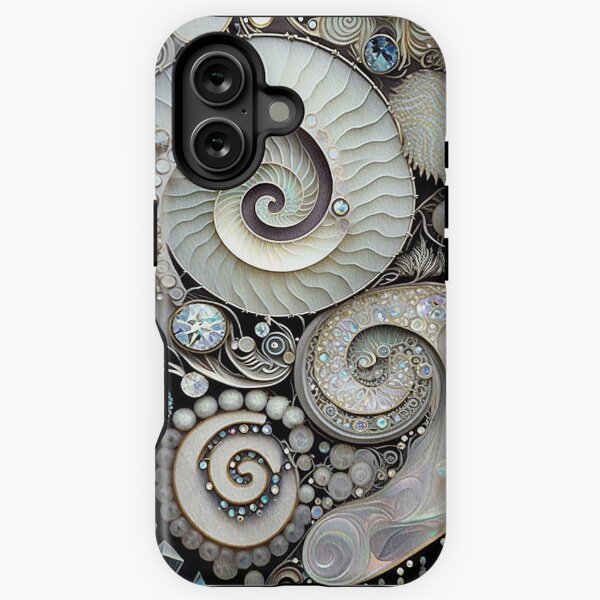 Item preview, Glittery Organic Sea Shells,Ivory,Teal,Cream designed and sold by GemstoneandLeaf.