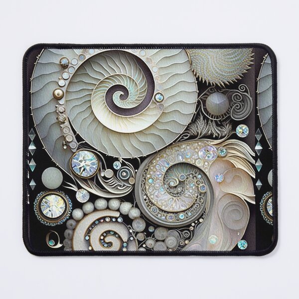 Item preview, Glittery Organic Sea Shells,Ivory,Teal,Cream designed and sold by GemstoneandLeaf.