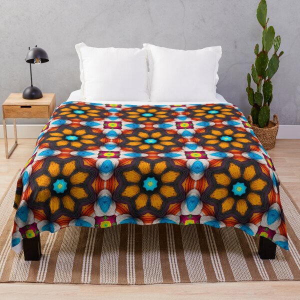 Artikelvorschau, Brightly Dyed Colorful Fabric Kaleidoscope Pattern 29 entworfen und verkauft von Swabcraft.