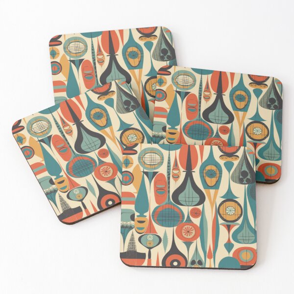 Item preview, Midcentury Modern Abstract Teardrop and Bubble Shape Mod Art Pattern Graphic Design  designed and sold by Step, Repeat.