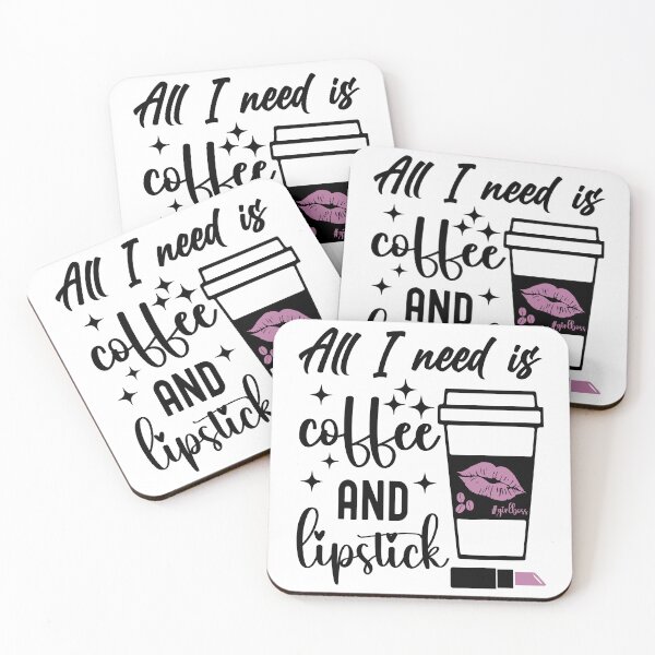 Item preview, All I need is Coffee and Lipstick | Purple Lipstick designed and sold by PearlMoonGrapes.