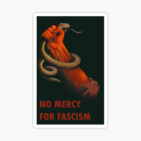 Vista previa del artículo con la obra «Sin piedad para el fascismo - Antifascista», diseñado y vendido por Judith-sheila.