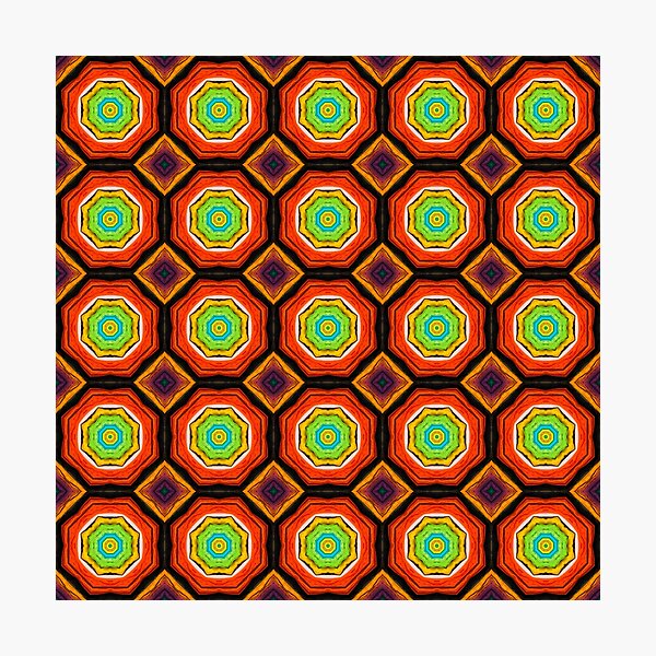 Artikelvorschau, Brightly Dyed Colorful Fabric Kaleidoscope Pattern 34 entworfen und verkauft von Swabcraft.