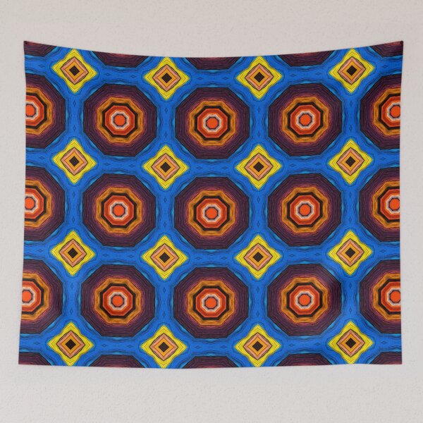 Artikelvorschau, Brightly Dyed Colorful Fabric Kaleidoscope Pattern 35 entworfen und verkauft von Swabcraft.