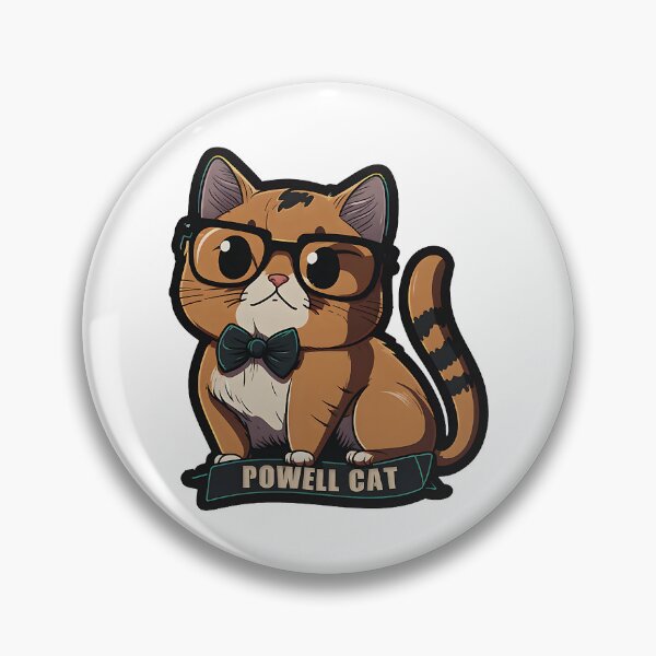 Item preview, Kawaii Powell Cat wearing glasses designed and sold by DctrGiftshop.