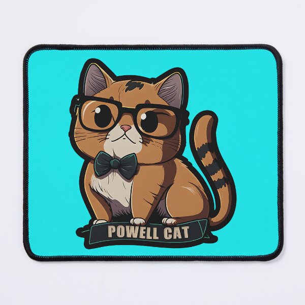 Item preview, Kawaii Powell Cat wearing glasses designed and sold by DctrGiftshop.