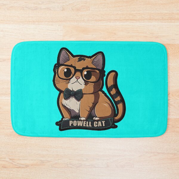 Item preview, Kawaii Powell Cat wearing glasses designed and sold by DctrGiftshop.