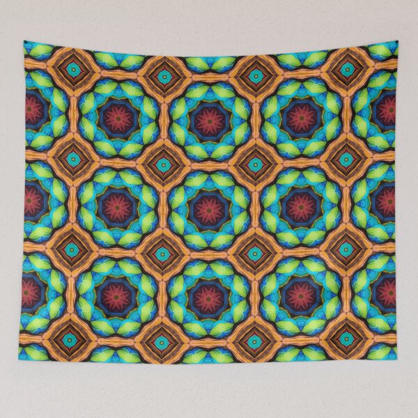 Aperçu de l'œuvre Brightly Dyed Colorful Fabric Kaleidoscope Pattern 36 créée et vendue par Swabcraft.