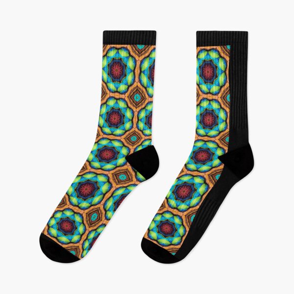 Item preview, Brightly Dyed Colorful Fabric Kaleidoscope Pattern 36 designed and sold by Swabcraft.