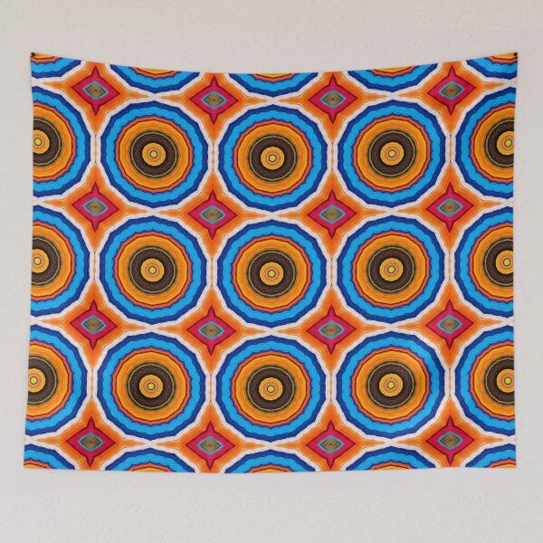Artikelvorschau, Brightly Dyed Colorful Fabric Kaleidoscope Pattern 41 entworfen und verkauft von Swabcraft.