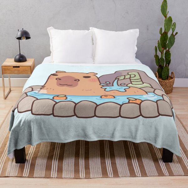Item preview, Cute Capybara Chilling In Hot Spring designed and sold by rustydoodle.