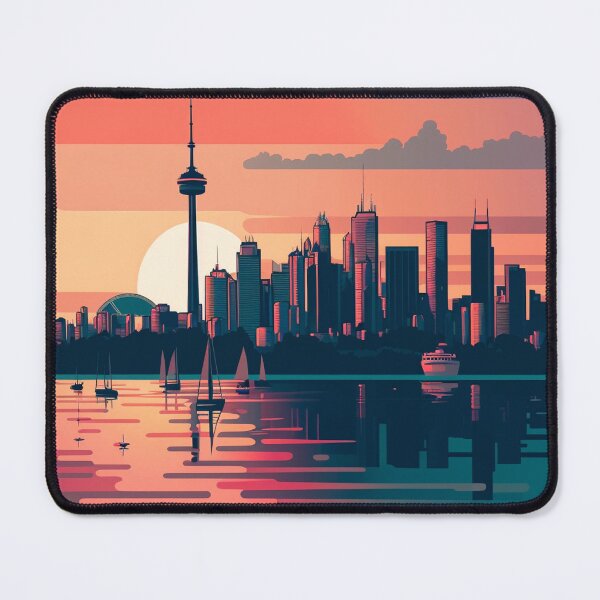 Item preview, Retro Toronto ON Canada Skyline Sunset Horizon designed and sold by ImaginePrintsHQ.