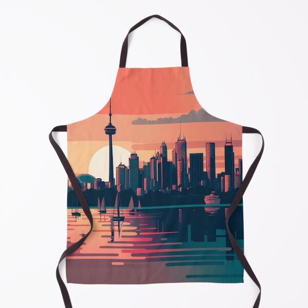 Item preview, Retro Toronto ON Canada Skyline Sunset Horizon designed and sold by ImaginePrintsHQ.