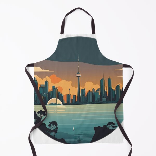 Item preview, Retro Toronto ON Canada Skyline Sunrise Horizon designed and sold by ImaginePrintsHQ.
