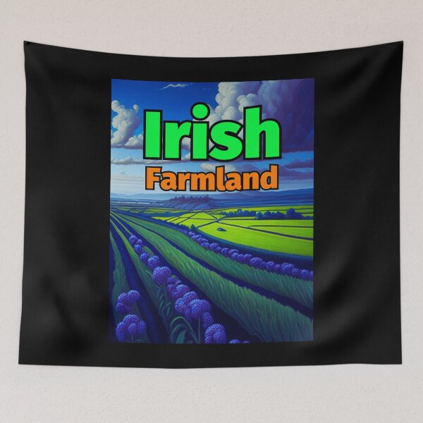 Item preview, Irish Farmland Pastel Painting Crops Clouds designed and sold by IrishPOD.