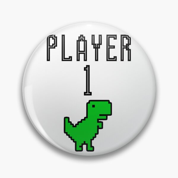 Item preview, Player One - Pixel Dinosaur designed and sold by BusyMonkeys.