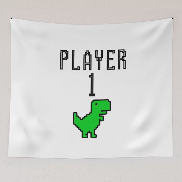 Item preview, Player One - Pixel Dinosaur designed and sold by BusyMonkeys.