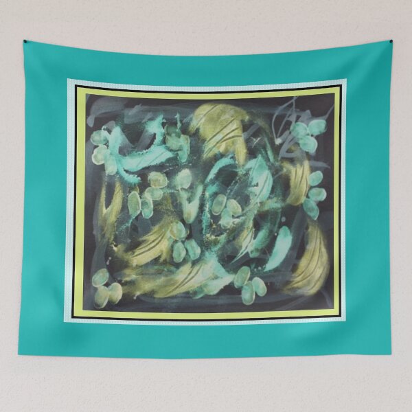 Item preview, Grape Vine in Turquoise Yellow Green designed and sold by GiftsbyNaomi.