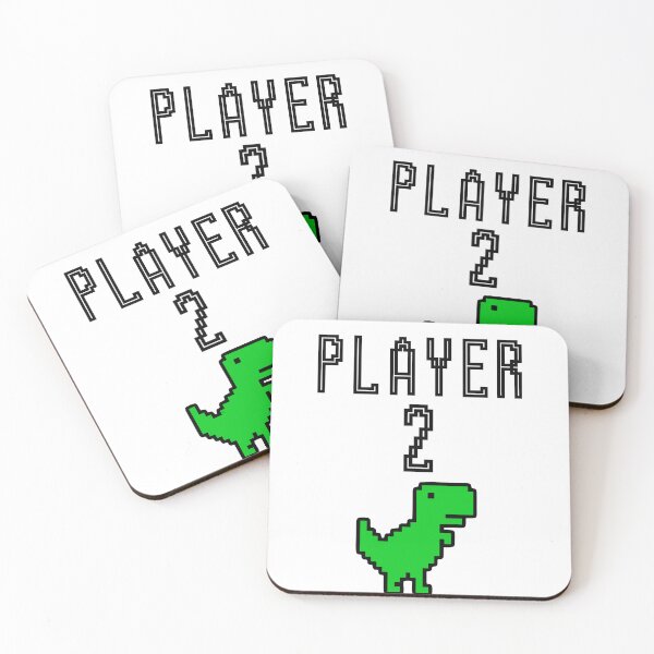 Item preview, Player two - Pixel Dinosaur designed and sold by BusyMonkeys.