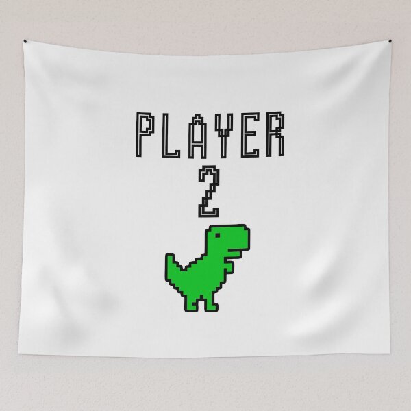 Item preview, Player two - Pixel Dinosaur designed and sold by BusyMonkeys.
