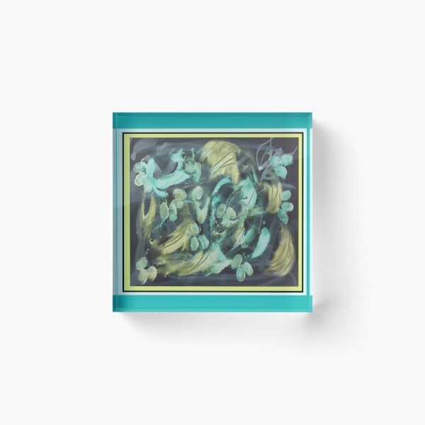 Item preview, Grape Vine in Turquoise Yellow Green designed and sold by GiftsbyNaomi.