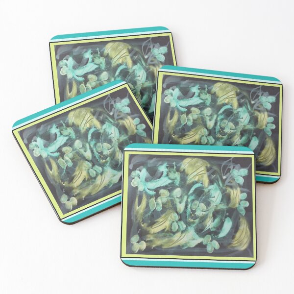 Item preview, Grape Vine in Turquoise Yellow Green designed and sold by GiftsbyNaomi.