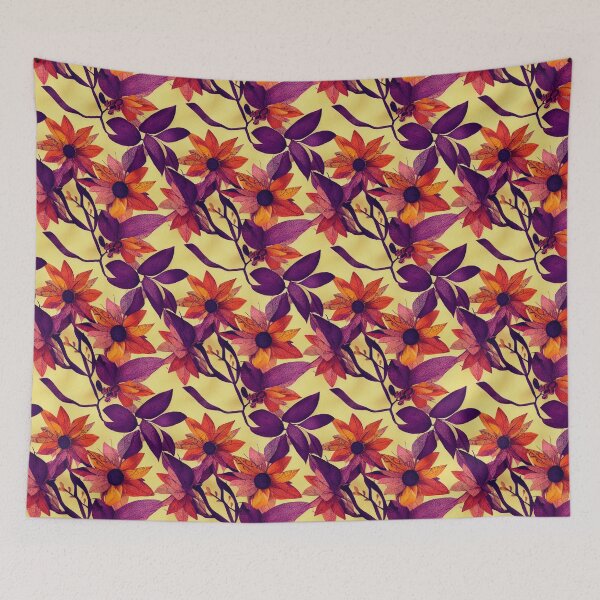 Item preview, Autumn Flowers CraftPaper 1 designed and sold by PinetumDesigns.