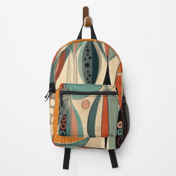 Item preview, Midcentury Modern Inspired Pen & Ink on Watercolor style Abstract Shapes Mod Art Pattern Graphic Design designed and sold by Step, Repeat.