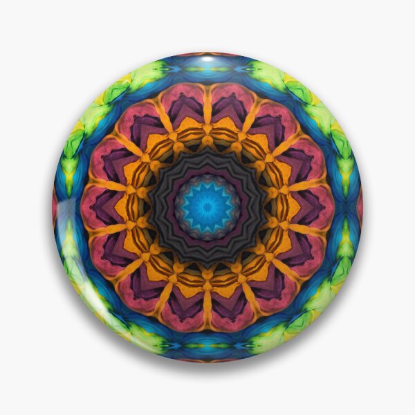 Artikelvorschau, Brightly Dyed Colorful Fabric Kaleidoscope Pattern 53 entworfen und verkauft von Swabcraft.