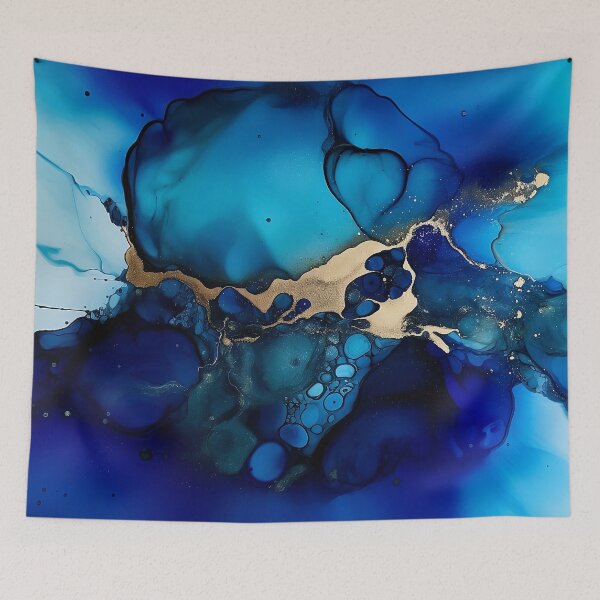 Item preview, Aqua Aurora - Abstract Alcohol Ink Art designed and sold by inkvestor.