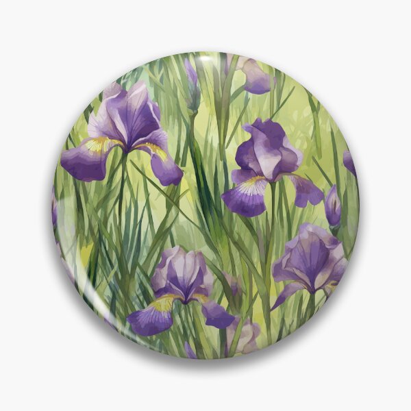 Item preview, Graceful Iris Flowers in Watercolor Wild designed and sold by TopArtsy.