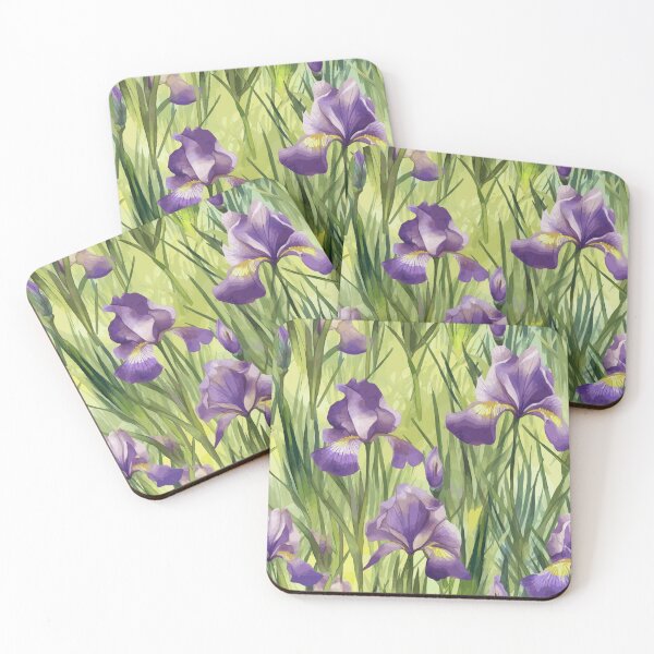 Item preview, Graceful Iris Flowers in Watercolor Wild designed and sold by TopArtsy.