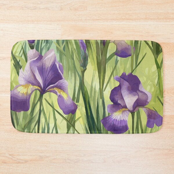Item preview, Graceful Iris Flowers in Watercolor Wild designed and sold by TopArtsy.
