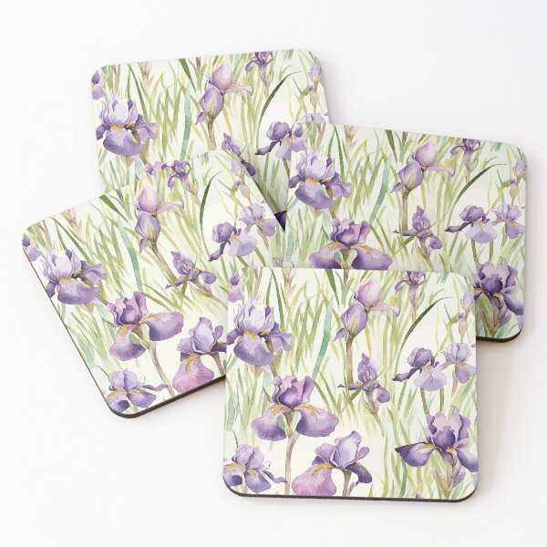 Item preview, Watercolor Irises Blooming in the Wild designed and sold by TopArtsy.