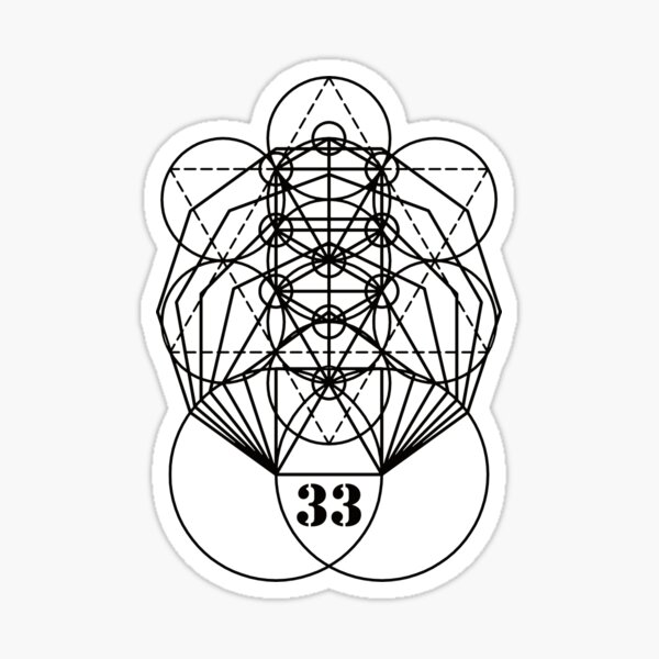 THE MYSTERIOUS 33 AND THE CIRCLES OF CREATION Sticker