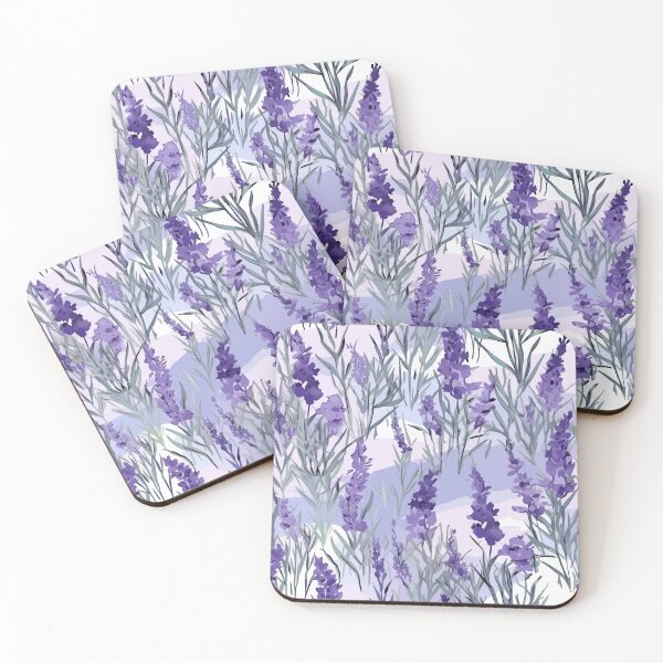Item preview, Serene Watercolor Lavender Fields designed and sold by TopArtsy.