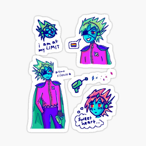spaceboy stickers (omori) Sticker