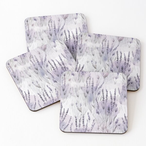 Item preview, Enchanting Lavender Fields in Watercolor designed and sold by TopArtsy.