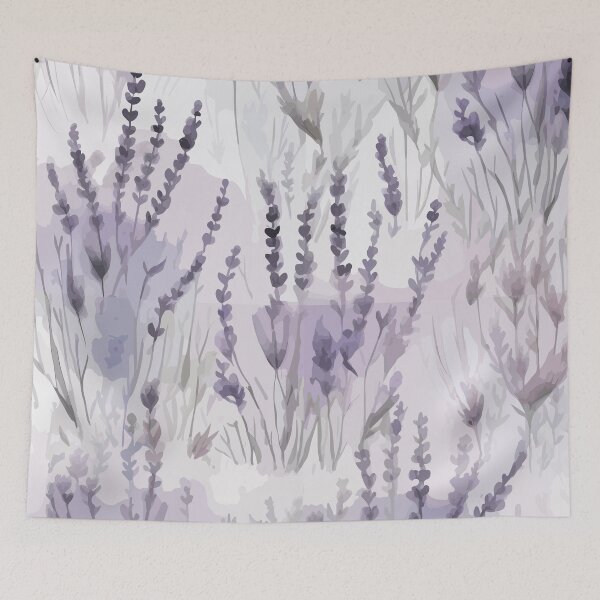 Item preview, Enchanting Lavender Fields in Watercolor designed and sold by TopArtsy.