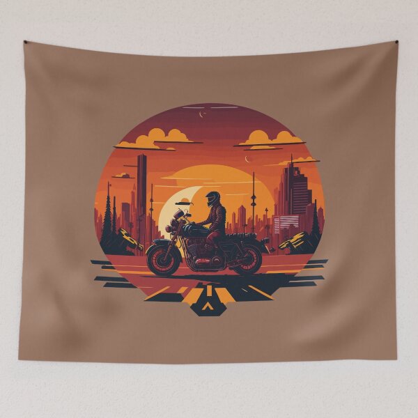 Item preview, Sunset Motorcycle Rider designed and sold by FiaFiaPress.