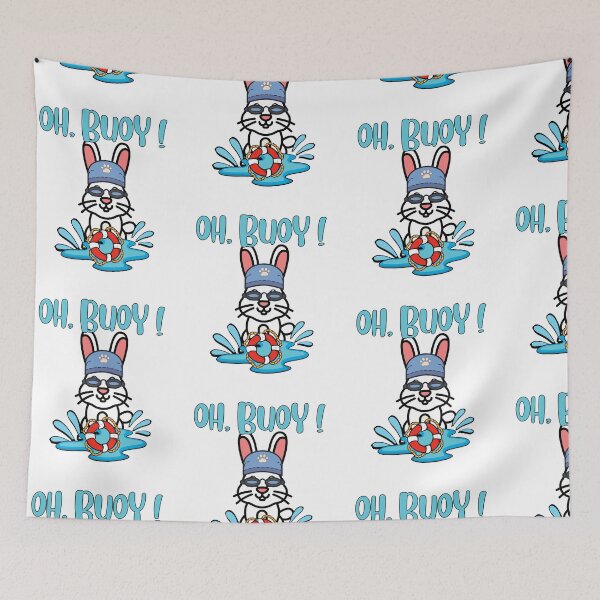 Item preview, Funny Bunny Goes Swimming with a Buoy, Pun Intended designed and sold by Pet Station.