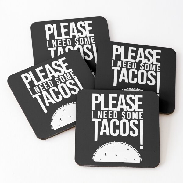 Item preview, Please Tacos! Black and White- Taco Typography designed and sold by DuskySavage.