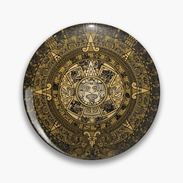Item preview, AZTEC SUN STONE CALENDAR GOLD SYMBOL  designed and sold by Madjack Tees Kiwi SuperStore.