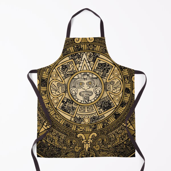 Item preview, AZTEC SUN STONE CALENDAR GOLD SYMBOL designed and sold by Madjack Tees Kiwi SuperStore.