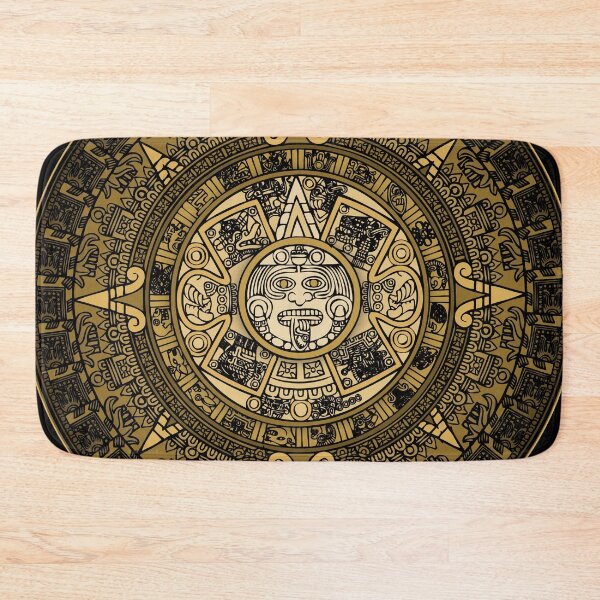 Item preview, AZTEC SUN STONE CALENDAR GOLD SYMBOL  designed and sold by Madjack Tees Kiwi SuperStore.