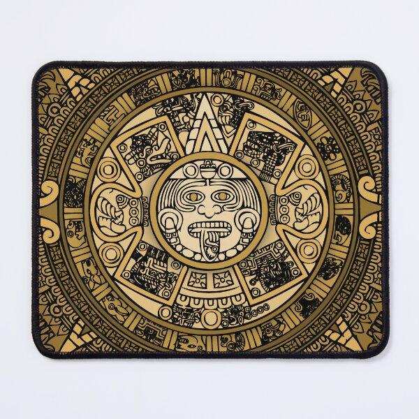Item preview, AZTEC SUN STONE CALENDAR GOLD SYMBOL designed and sold by Madjack Tees Kiwi SuperStore.